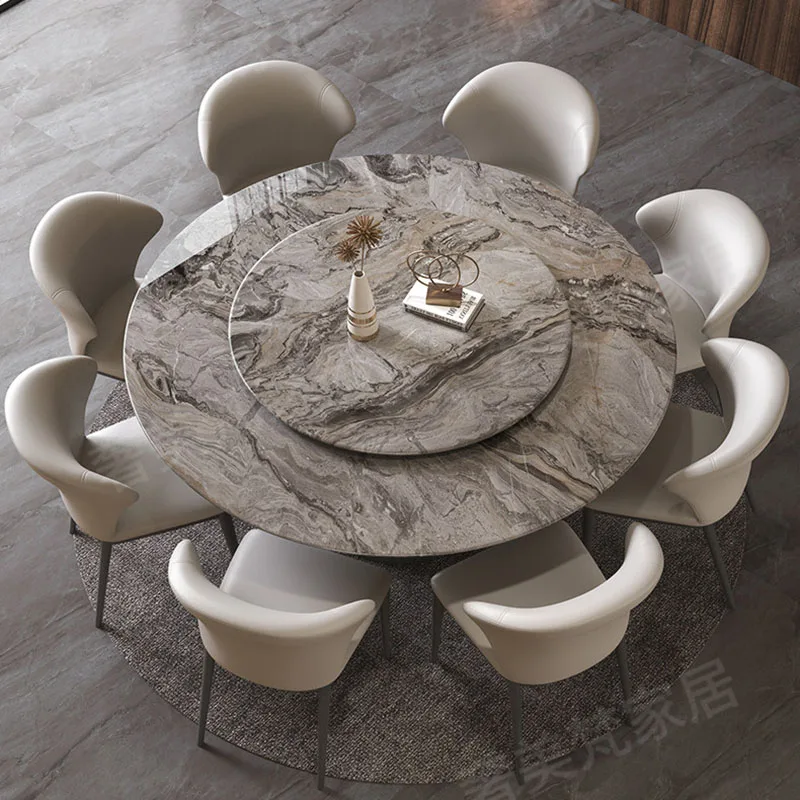 

Round Marble Dining Table Designer Luxury Modern Nordic Lounge Reception Dining Table Restaurant Corner Muebles Home Furniture