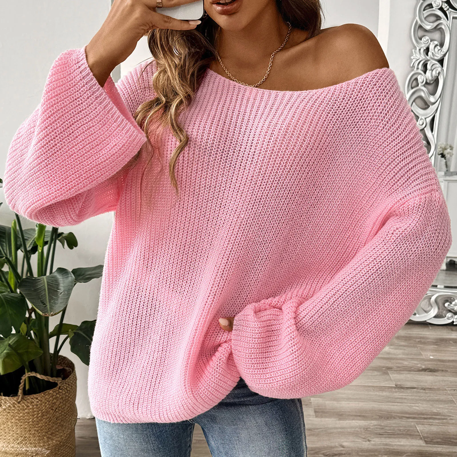 

Women's Pullover Sweater Top Border European And Women's Clothing Loose Sweater Pullovers Big And Tall Mens Pullover Sweater