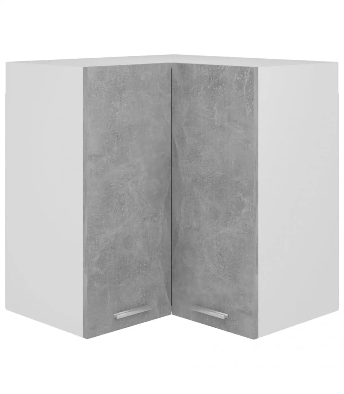 Kitchen cabinets hanging cabinet corner chipboard gray concrete 57x57x60 cm