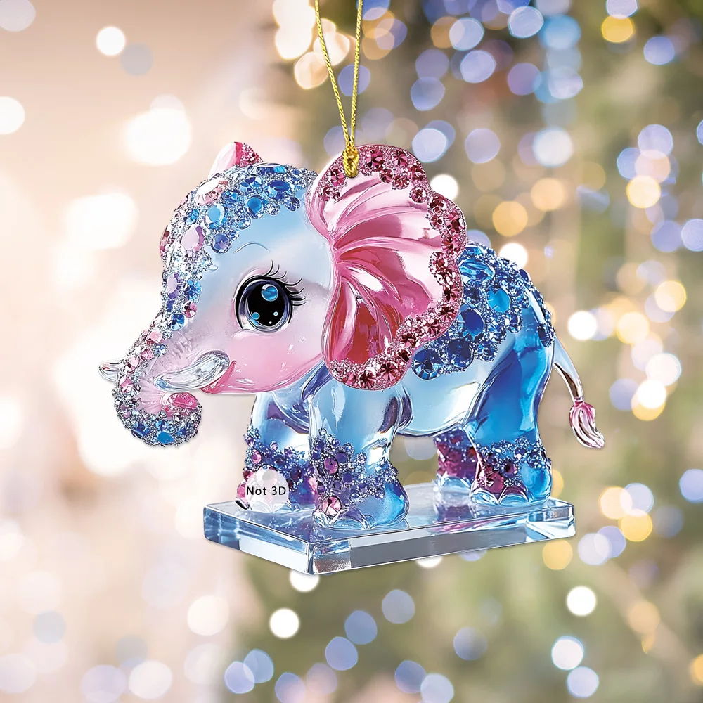 2D брелок для ключей с волшебным слоном, подвеска для рюкзака, украшение, экологически чистые и прочные изделия в виде глаз, как теплый подарок