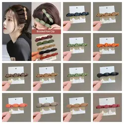 Side Barrettes Braided Hair Clip Simple Korean Style Plastic Duckbill Clip Headwear Hairpin Bangs Clip Daily