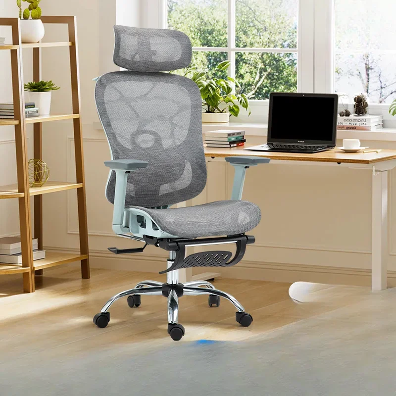 Breathable Mesh Office Chair with Soft Cushion and Adjustable Armrests, Perfect for Long Hours of Work