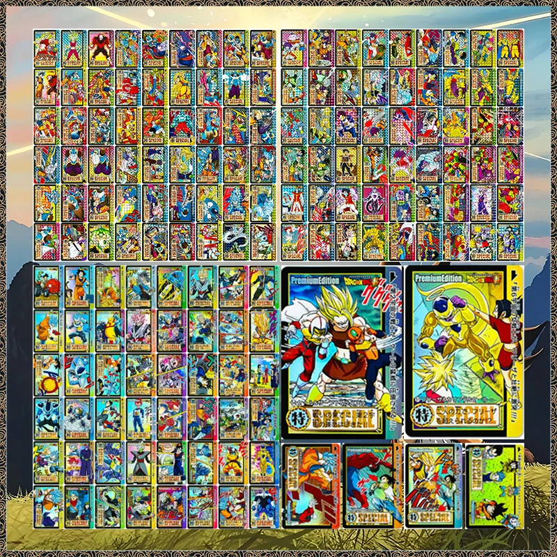 Anime Dragon Ball DIY ACG Android 18 Trunks Mai Goku Black Gogeta Frieza Vegeta Yonsei Game Collectible Cards Birthday Toy Gift