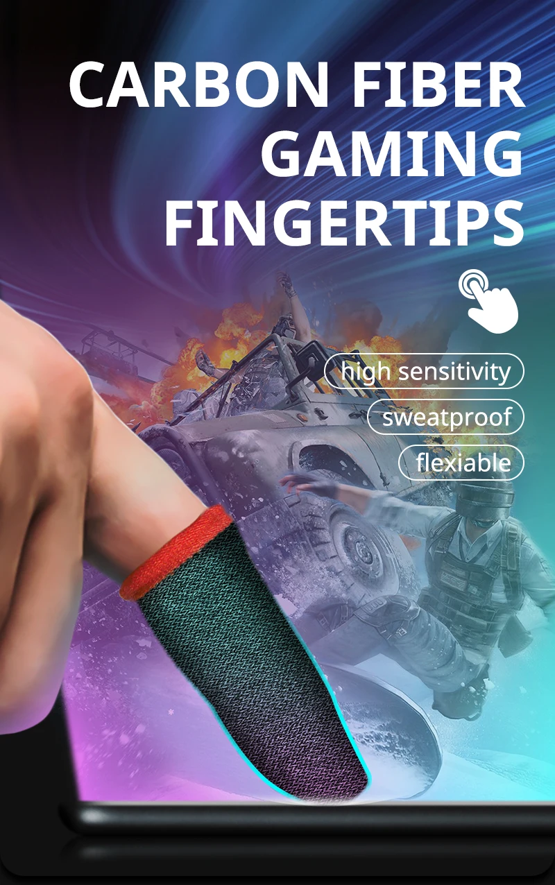 10–20 Paar Gaming-Fingerspitzenhandschuhe für PUBG Mobile Games, Touchscreen-Fingerabdeckung, schweißfest, rutschfest, Touchscreen-Fingerhandschuhe – Detail 1