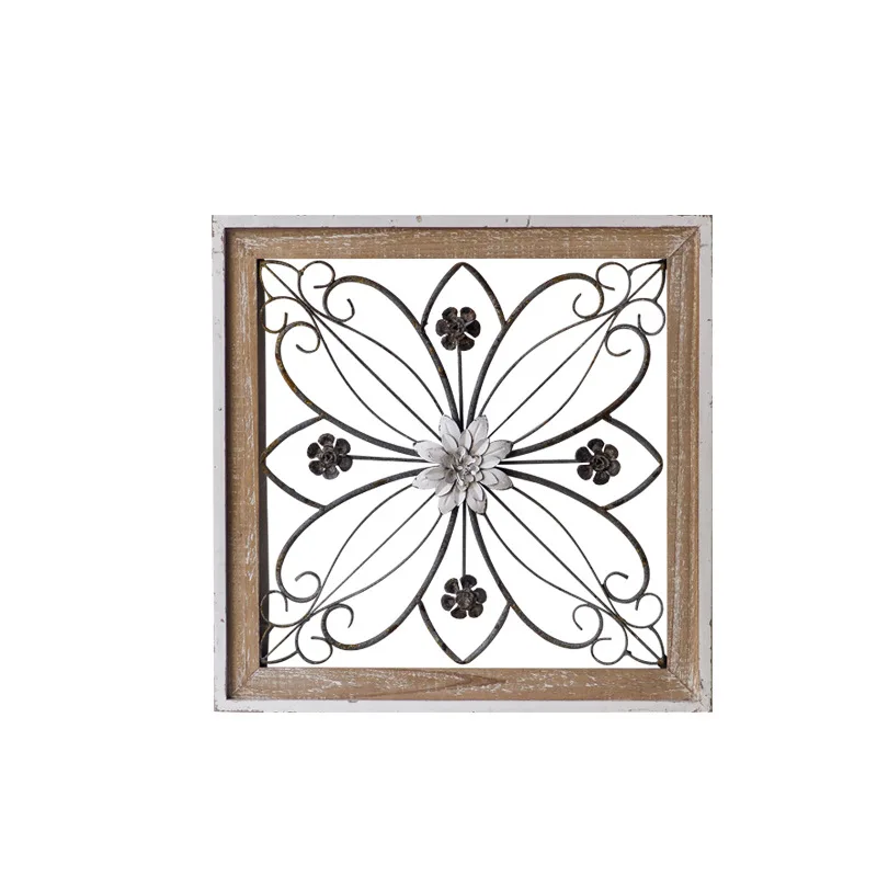 

Nordic retro and old living room entrance corridor wall hanging hotel homestay iron carving hanging mural decoration