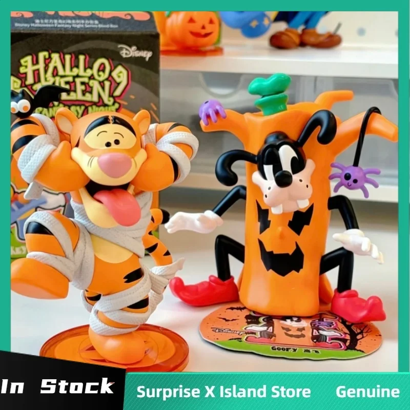 

Genuine Disney Halloween Fantasy Night Series Blind Box Stitch Winnie Figure Cute Desktop Ornaments Model Toys Mystery Box Gift