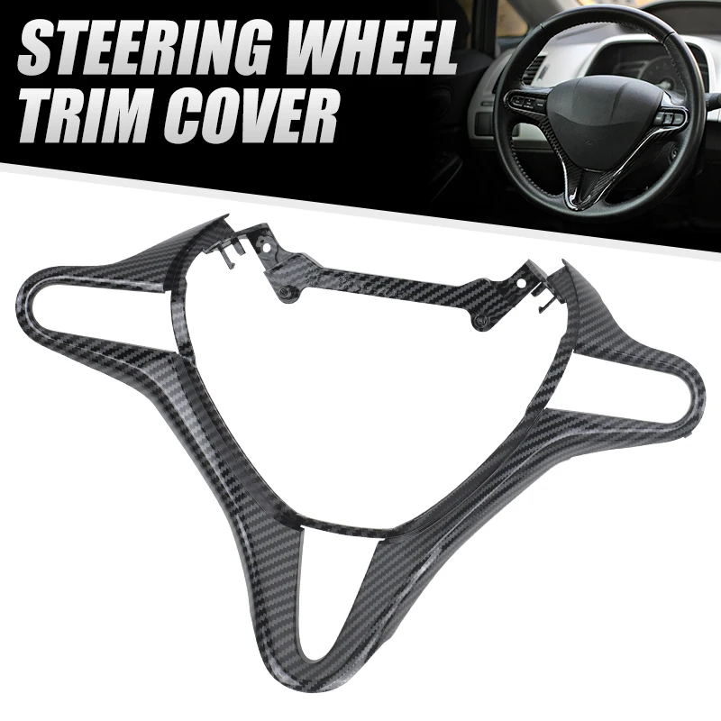 

Car Inner Steering Wheel Cover Trim Frame Carbon Fiber Style For Honda Civic 8th FD2 2006-2011 78540-SVA-A01Z Auto Accessories