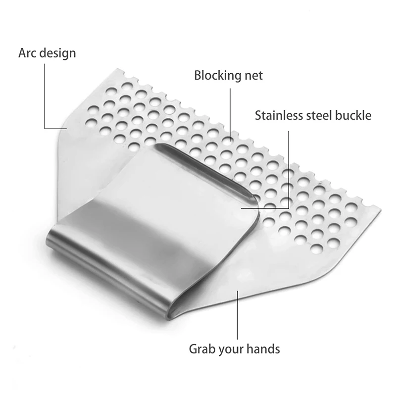 Food Mesh Screen Block Grease Trap, Stainless Steel Grill Grease Gate, Grill Accessories