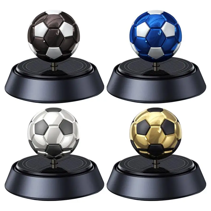 

180g Solar Rotating Football Ornament Long-lasting Auto Aromatherapy Diffuser Aluminum alloy Car Air Freshener Perfume Spray