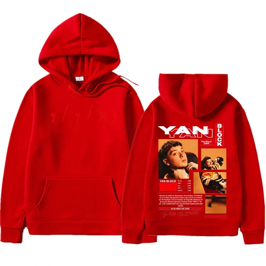 ألبوم يان بلوك هوديي 2025 جرافيك مطبوع ملابس قوطية كبيرة الحجم بلوفرات رجالية هيب هوب عصرية جمالية غير رسمية
