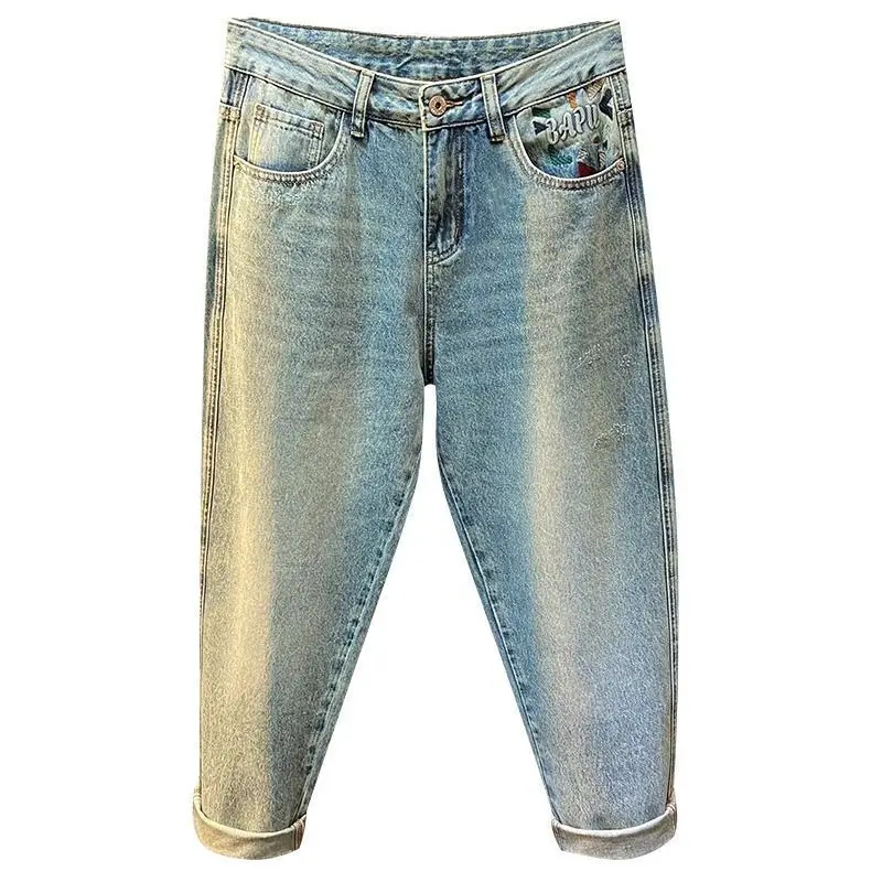 High-end Men's Jeans Straight Small Feet Spring Summer 2025 New Ruffian Handsome Harlan Casual Pants Cargo Jeans Streetwear Men