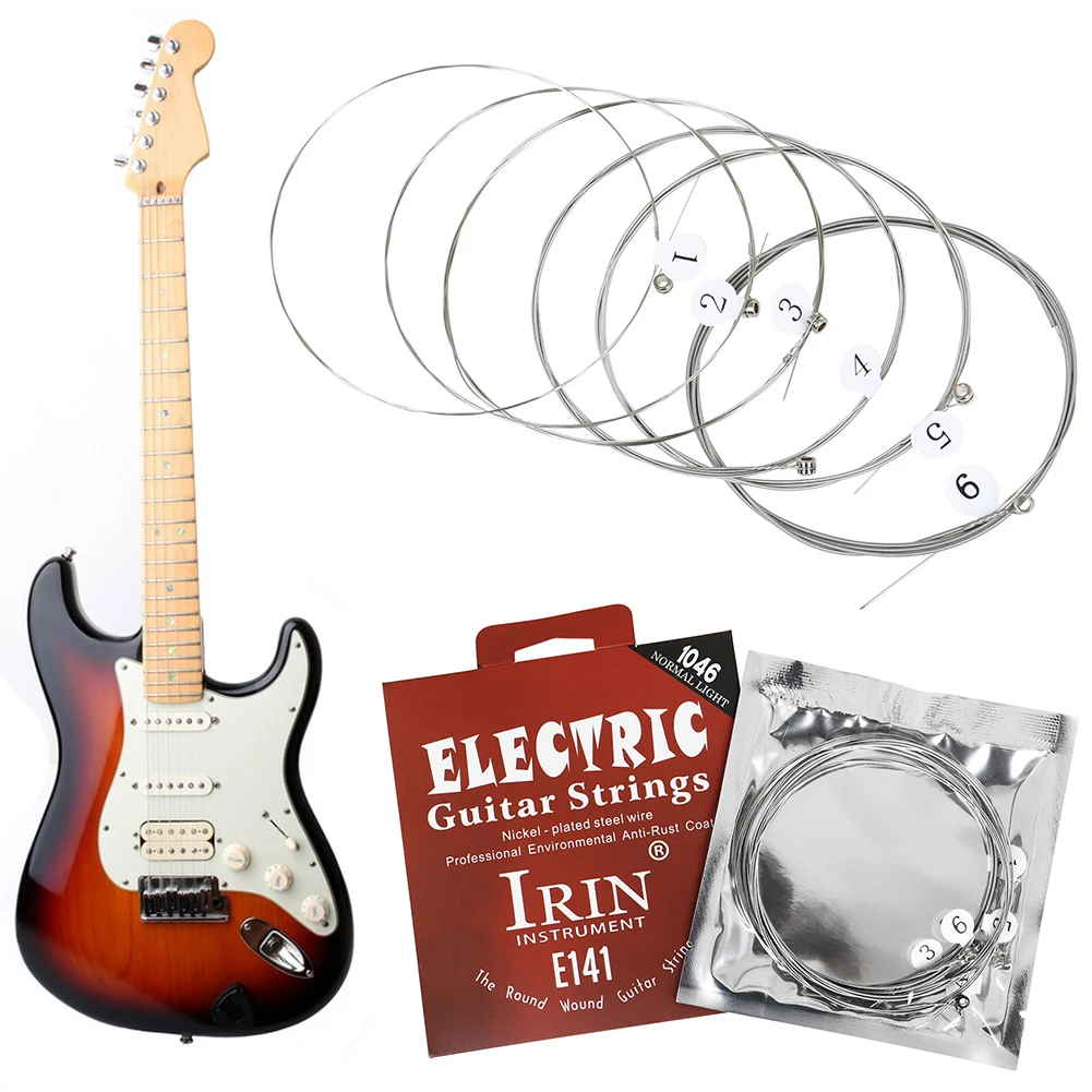 Jeu de cordes de guitare électrique en métal, cordes de guitare en alliage de nickel, accessoires d'instruments de musique