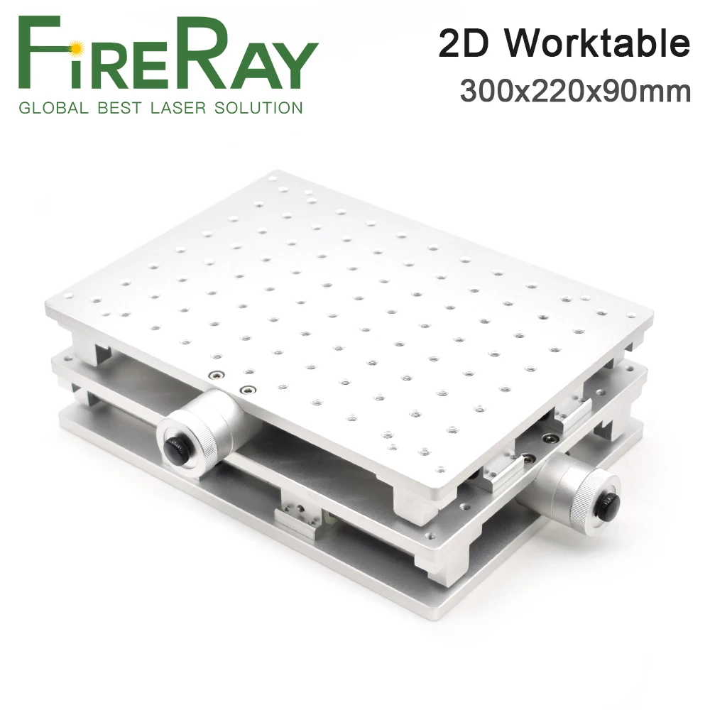 FireRay Laser Marking Machine 2D Worktable 300x220x90mm X-axis Adjustable 0-150mm Y-axis Adjustable 0-190mm Fixed Screws M6