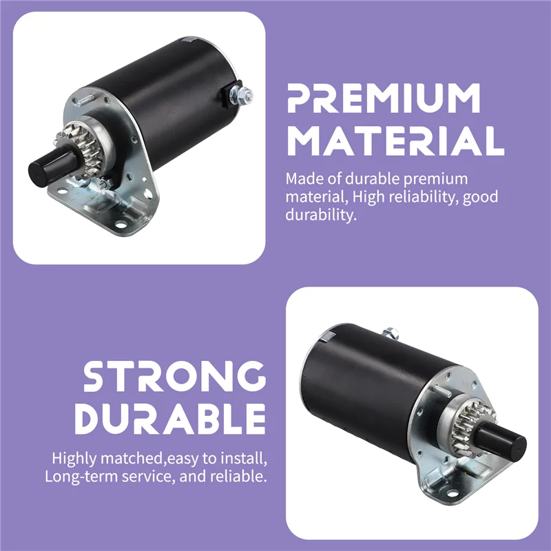 Motor de arranque de engranaje de acero A43T 691564 para John Deere Toro Cub Cadet Briggs 16 18 HP M143512 693469 808106 844717 0C2881 72881