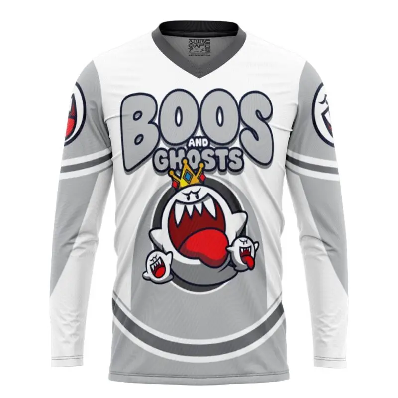 2027 Classic Cartoon Super Mario Brothers V-neck Long Sleeved Shirt Adult Men and Women Home Printed Breathable Sports T-shirt