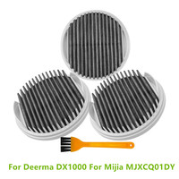 3PCS HEPA Filters For Deerma DX1000 Washable Hepa Filter For Mijia MJXCQ01DY Handheld Robot Vacuum Cleaner Parts