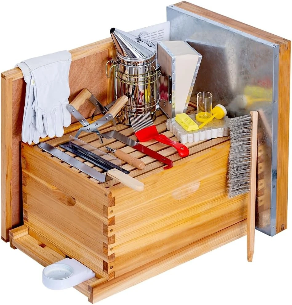 

10-frame beehive starter kit, 100% beeswax-impregnated beehive kit
