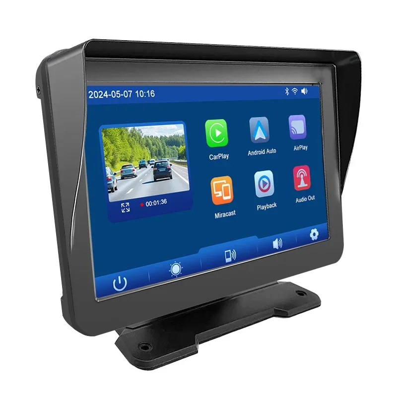 

7inch wireless carplay all in one car recorder android auto Portable Navigation GPS