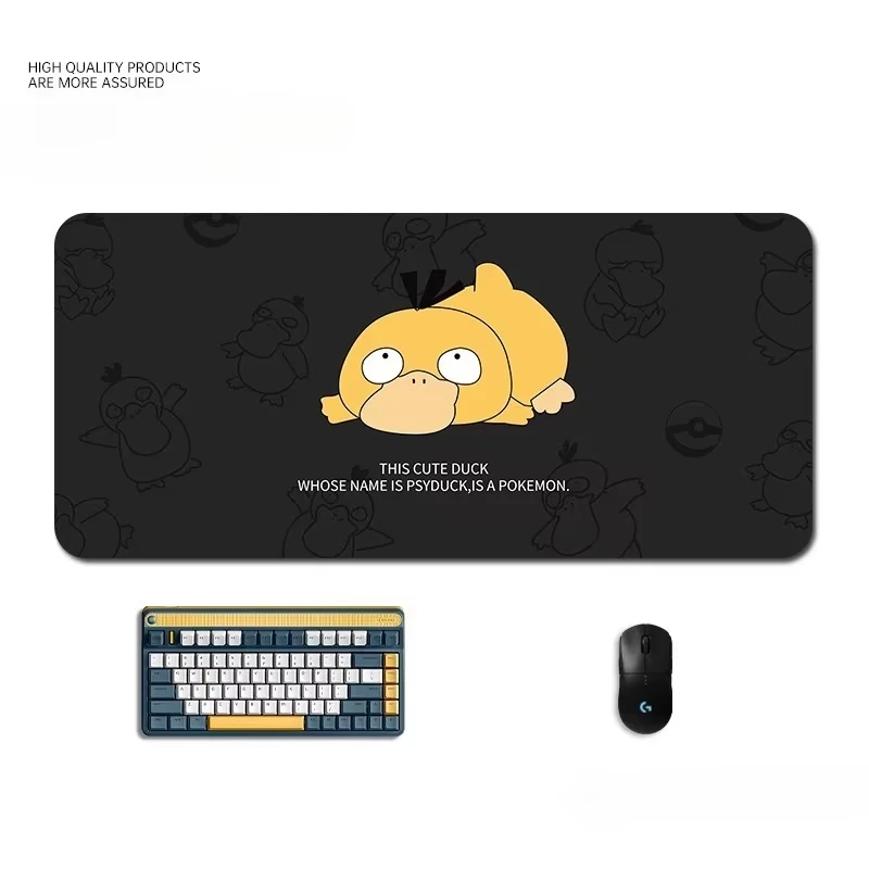 Allover Psyduck Print Pokemon Playmat, TCG Game Mouse Pad, Non Slip Desk Mat, For Card Gaming, Nice Gift For Anime Fans