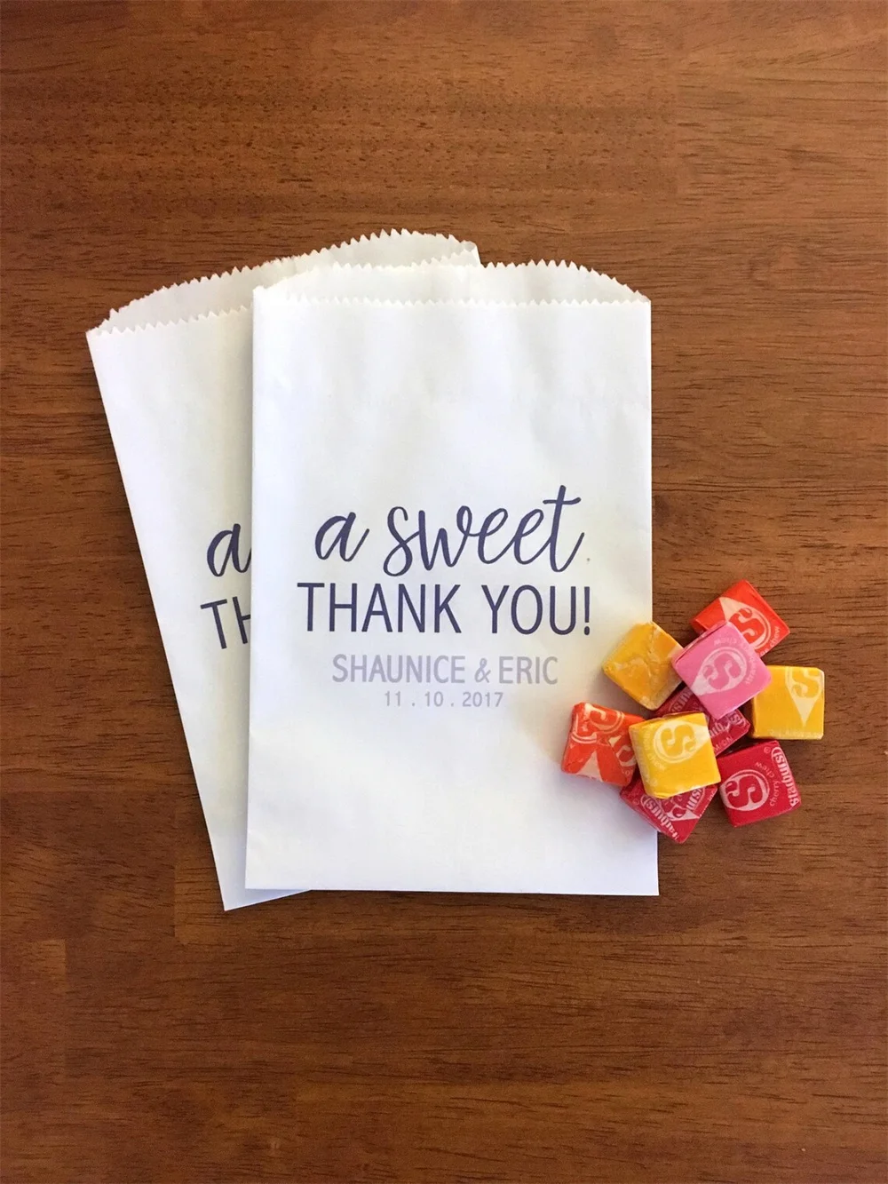 25pcs Wedding Favor Bags - Favor Cookie Bags - Baby Shower Treat Bags - Bridal Shower Favor Bag - A Sweet Thank You - Candy Bags