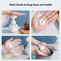 2pcs 300Ml Foaming Dispenser Bottle Portable Travel Soap Pump For Facial Cleanser Shampoo Liquid Empty Plastic Reusable