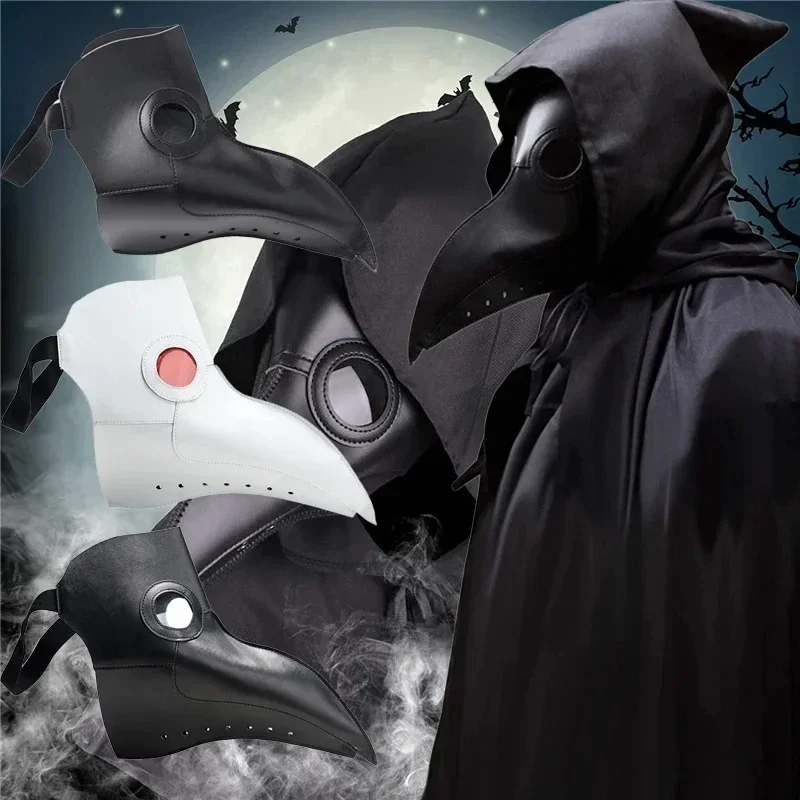 Halloween Medieval Plague Doctor Cosplay Costume Death Doctor Schnabel Mask Party Ball Performance Accessories