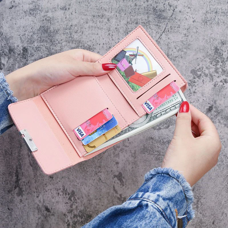 Cute Mini Fashion Women Wallet Designer Wallet Leather Coin Purse Female Hasp Wallet