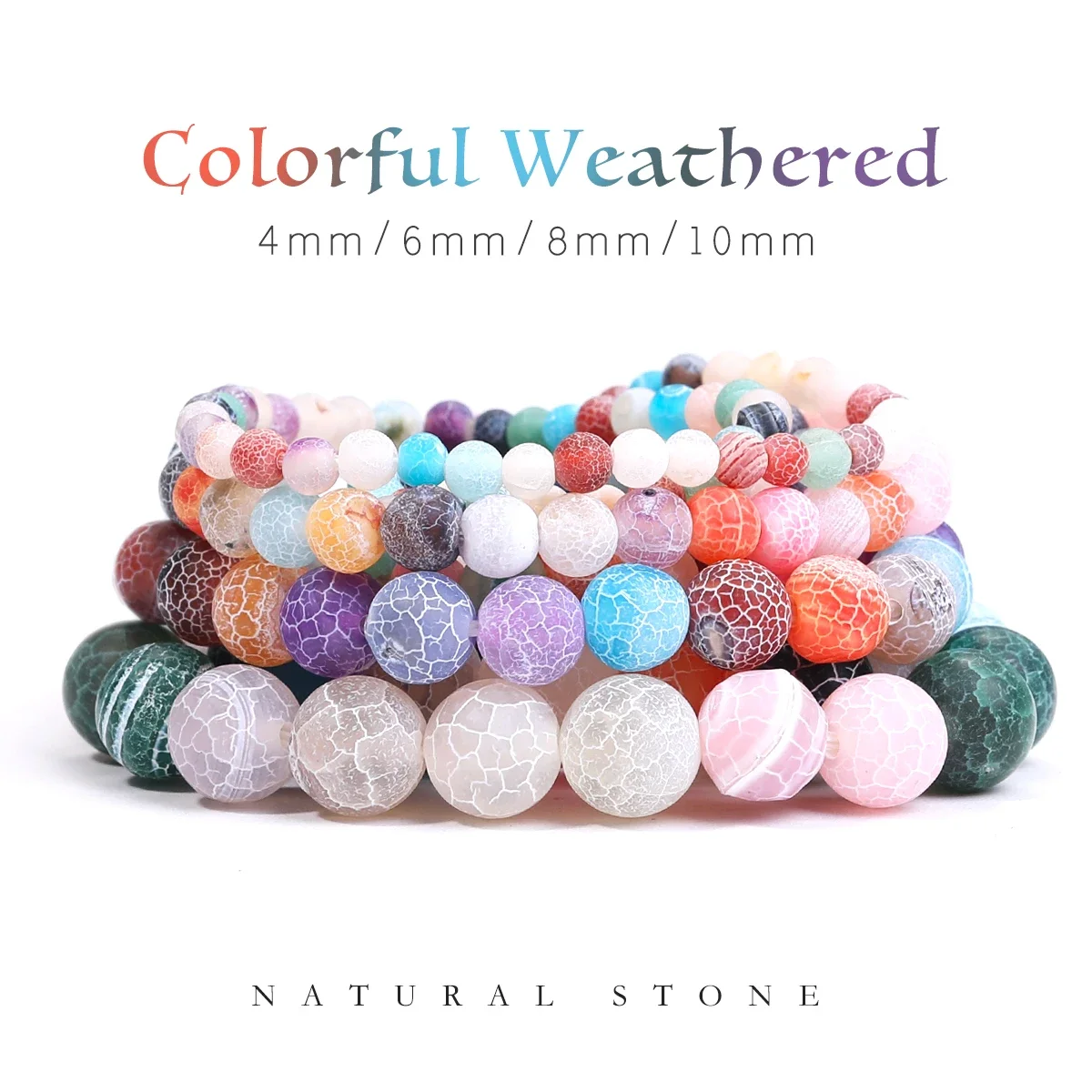 الملونة نجا العقيق الخرز متصدع الأوردة العقيق لصنع المجوهرات عقد دي اي واي سوار القرط حجر الخرز