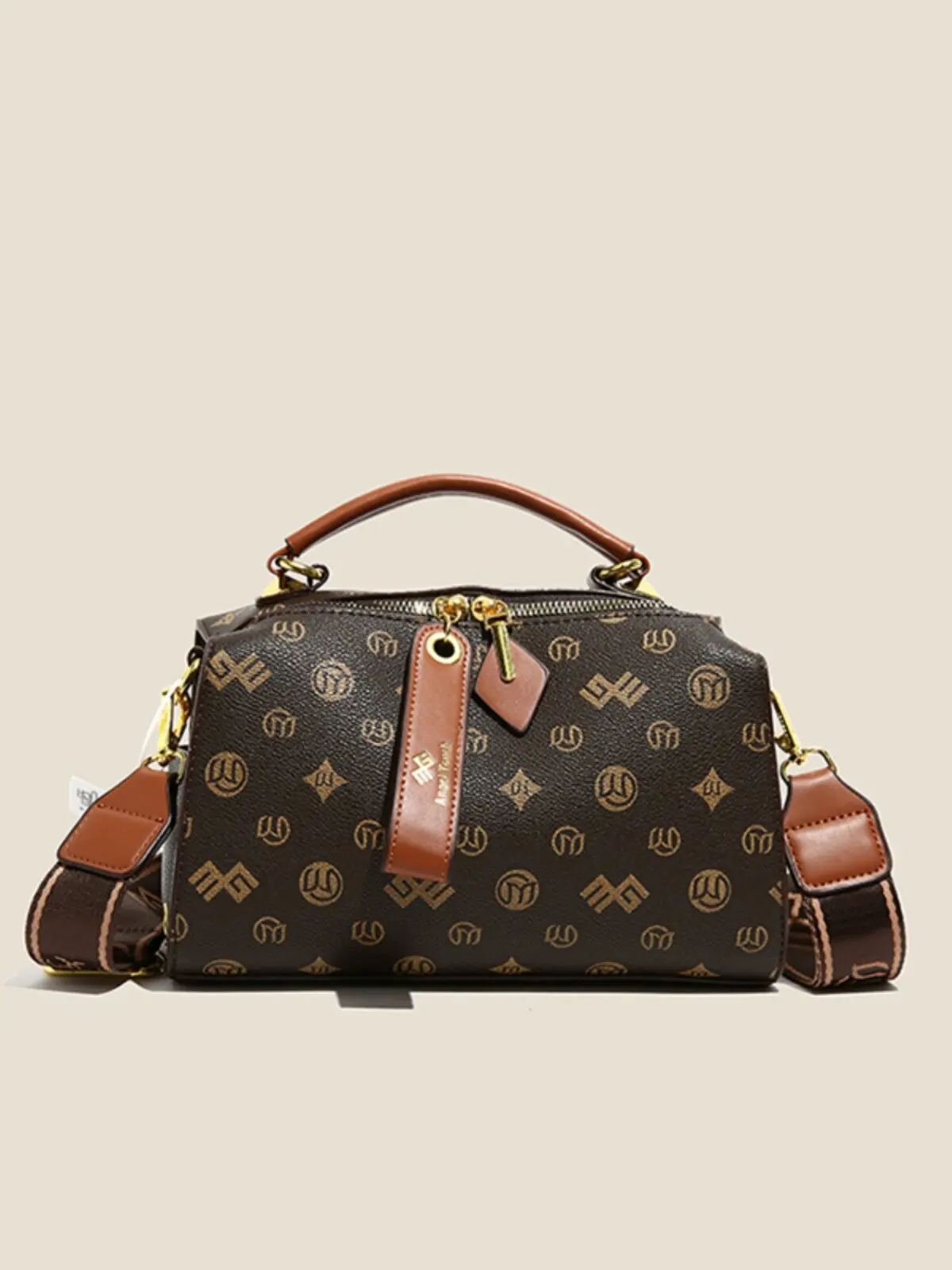 CITEX LV Flagship Store Bolsa feminina casual estilo retrô americano macio com fecho de zíper e alça de ombro