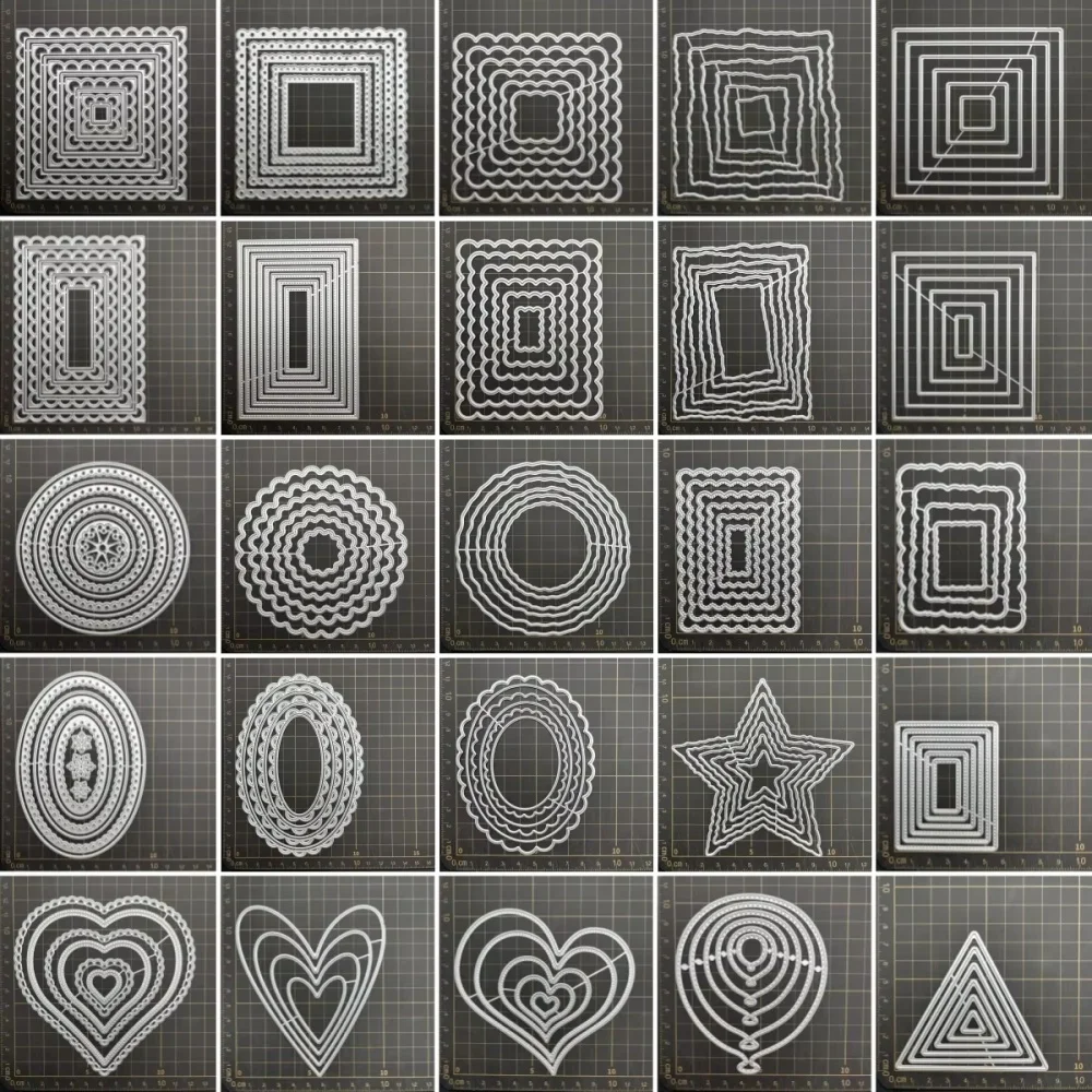 25 Kinds Shapes Metal Cutting Dies Stencils For DIY Scrapbooking Decorative Embossing Handcraft Die Cuts Template