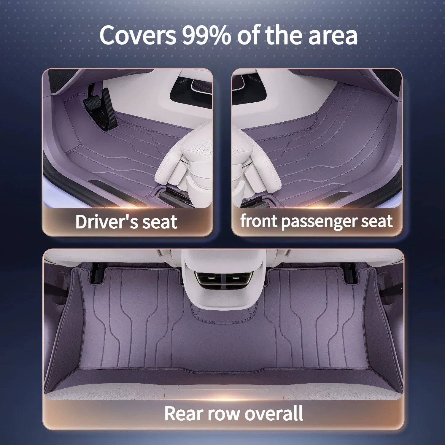 For Avatr 07L 2026 2027 Car Floor Mats Full-Coverage Leather Anti-Slip and Wear-Resistant Foot Carpet Car Interior Accessories detail image 4