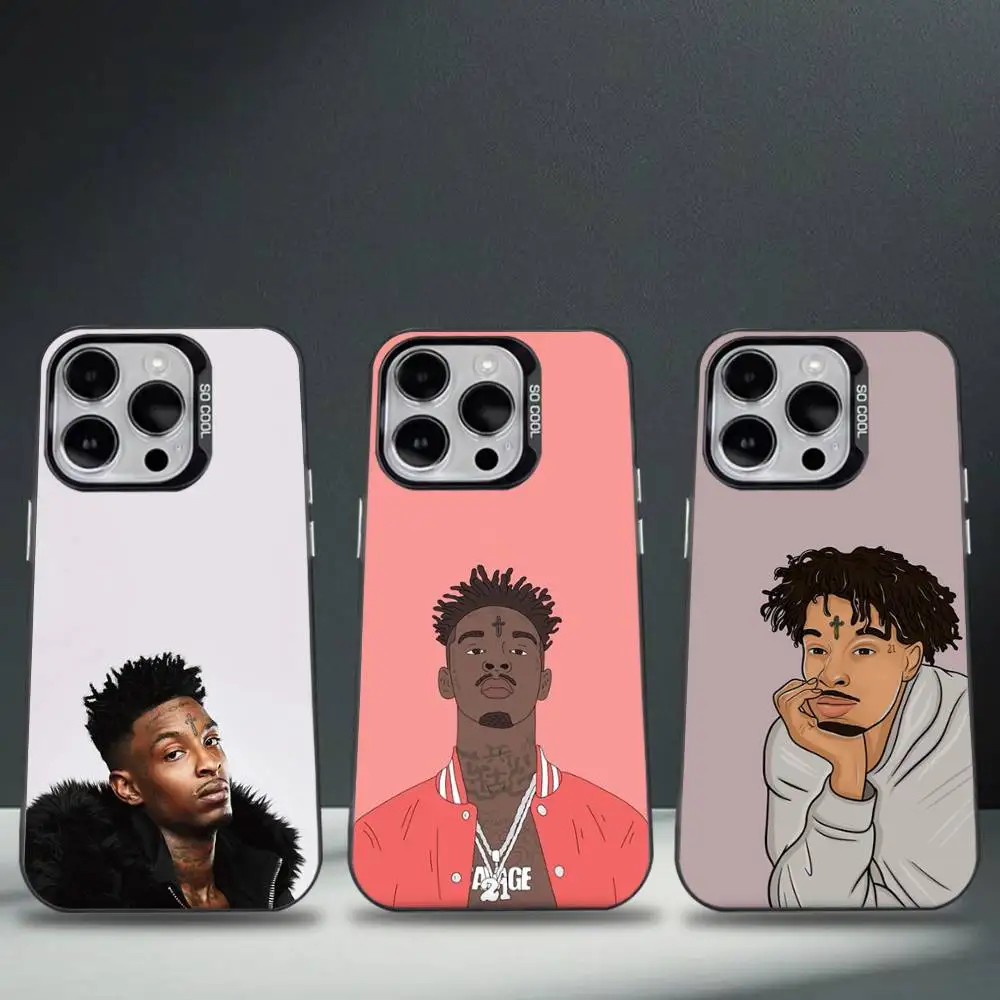 

Rapper 21 S-Savage Phone Case For iPhone 16,15,14,13,12,11,8,7,Pro,Max,Plus,Mini,XS,SE Anti Fall Black Matte Hard