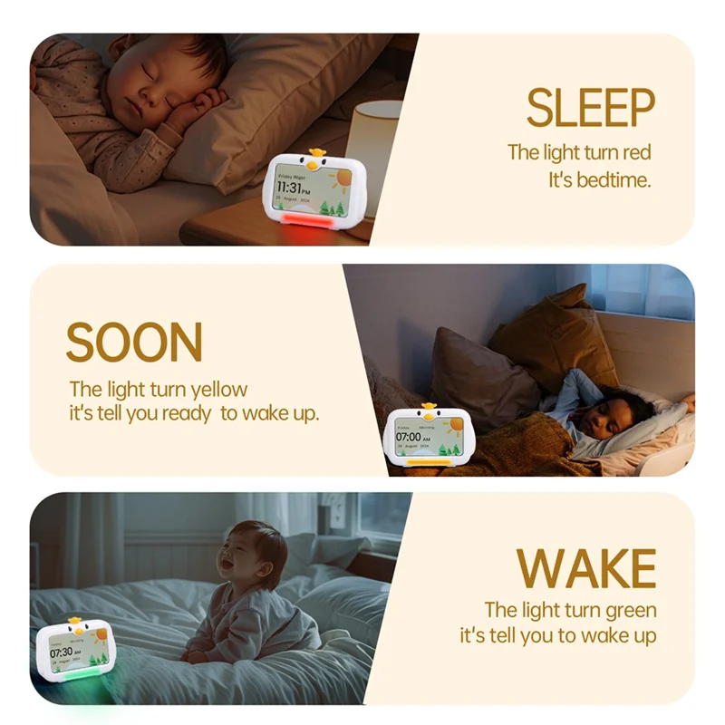 

New Sleep Trainer OK To WAKE CLOCK Children's Sleep Training Alarm Clock With Night Light Smart Multilingual