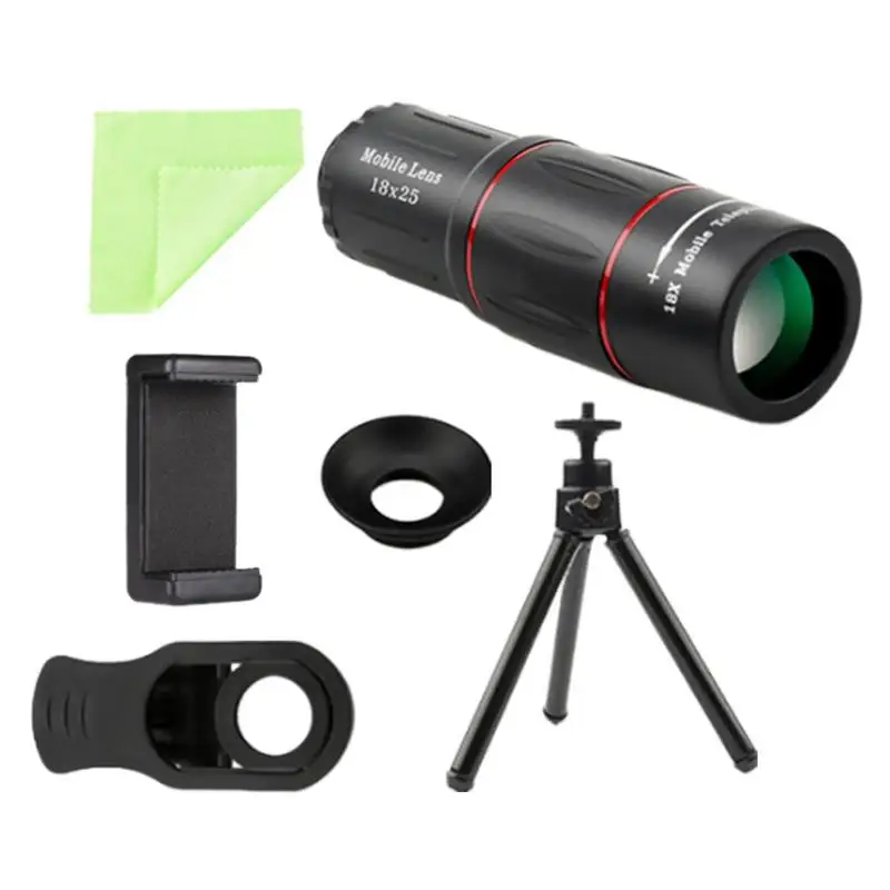 Monocular Telescope For Smartphone Lightweight Monocular With Smartphone Adapter Monocular Telescope Smartphone Adapter Tripod