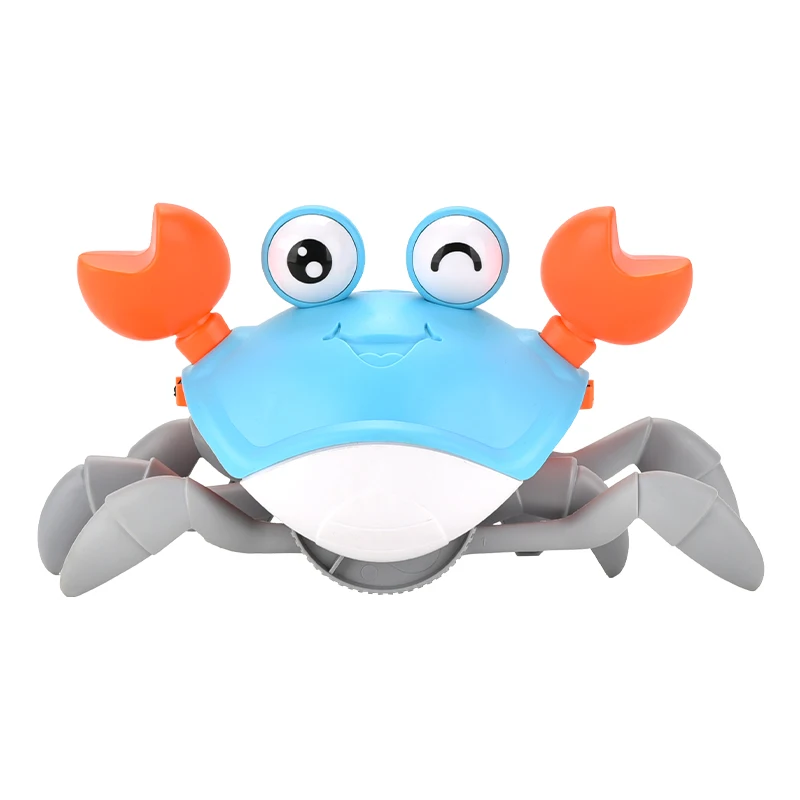 Motion-Activated Electric Crab Toy for Kids - Rechargeable, Light-Up, and Music-Playing Crawler, Engaging Interactive Play for A