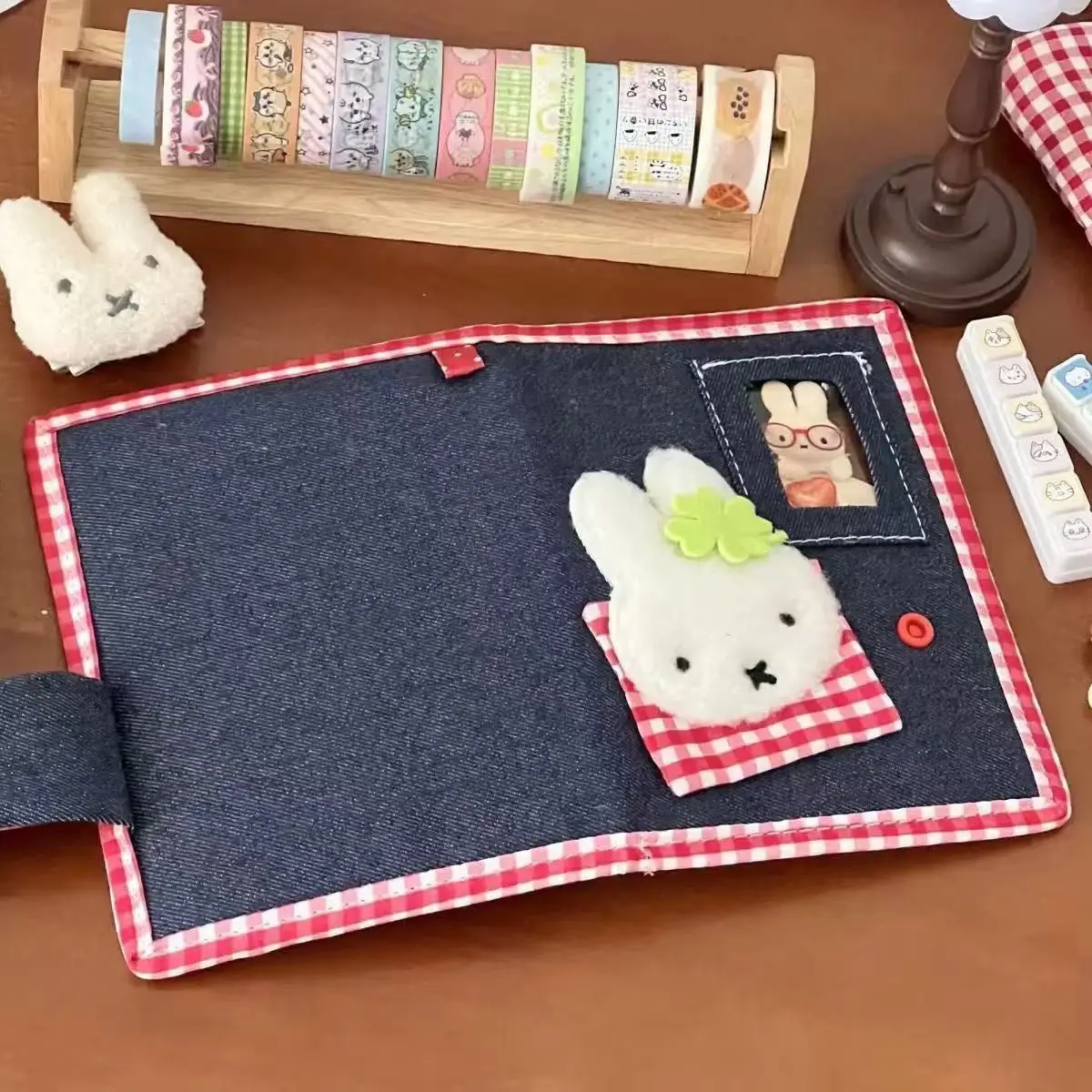 A6 Cute Miffy Rabbit Denim Loose-leaf Notebook Large Capacity Student Planner Journal Portable Daily Schedule Hand Account Book - view 5