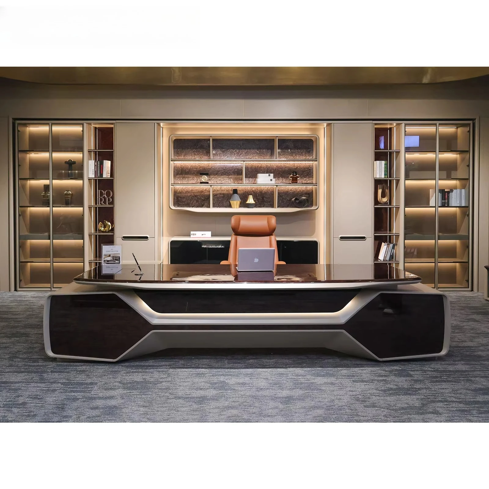 #`Italian Luxury Piano Paint Conference Table Oval Executive Boardroom Furniture for Premium Office