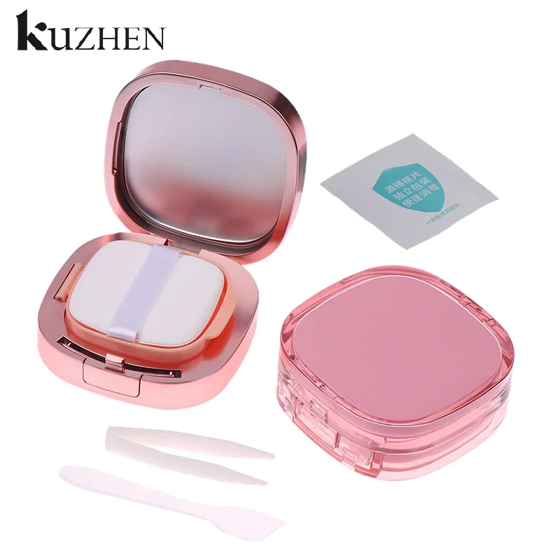 Platz Leere Luft Kissen Puff Box Tragbare Kosmetik Make-Up Fall Container Mit Pulver Schwamm Spiegel Für BB Creme Foundation Diy