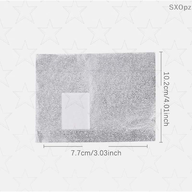 100 pz/scatola Nail Art Foil Polish Rimozione Foil Gel Wraps Remover Soak Off Foil Acrilico Nail Removal Wraps