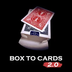 Box to Cards 2.0 Magic Tricks Visual Cards Appearing in Empty Box Magician Close Up Street Illusions Gimmicks Mentalism Props