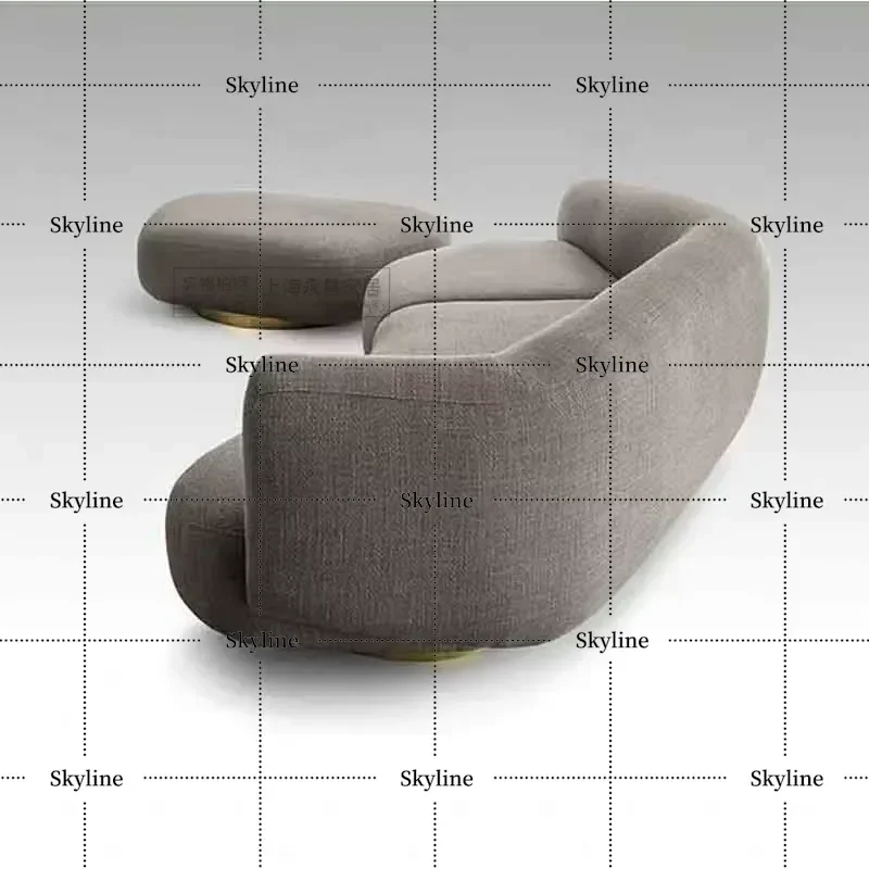 Nordic Wabi Style Creative Light Luxury Hump Shaped Corner Sofa for Villa Office B&B Multi Person Seating