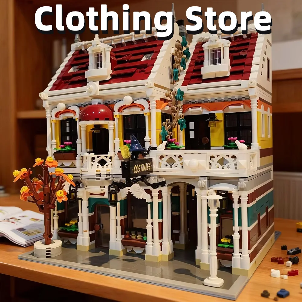 Bloques de construcción creativos para tienda de ropa MOC, modelo IDEAL City Street View, bloques perfectos para vapor, regalos para adultos, 3000 + Uds.