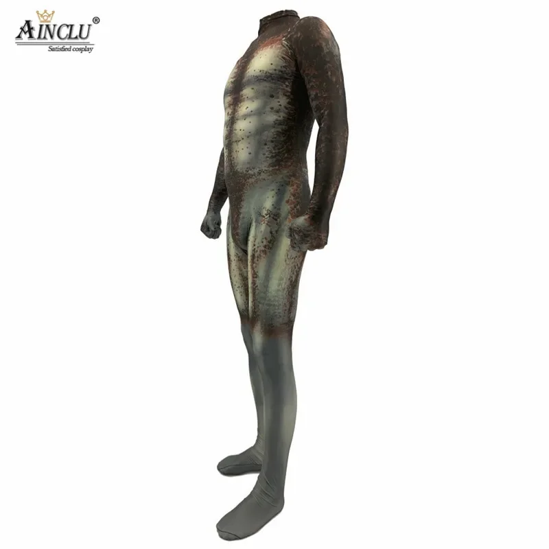 Ainclu Mens Boys Predator Cosplay Costumes 3D Printed  Spandex Movie The Predator Halloween Zentai Jumpsuit Suit Bodysuits