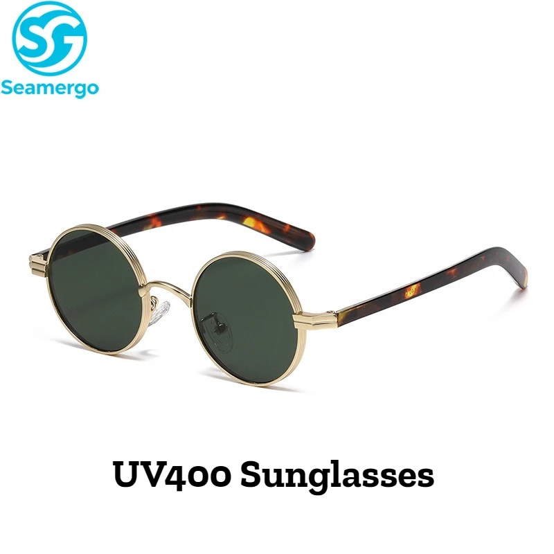

Men's New Small Round Frame Design Sunglasses Neutral Outdoor Driving UV400 Glasses Retro Street Style Punk Style Sunglasses