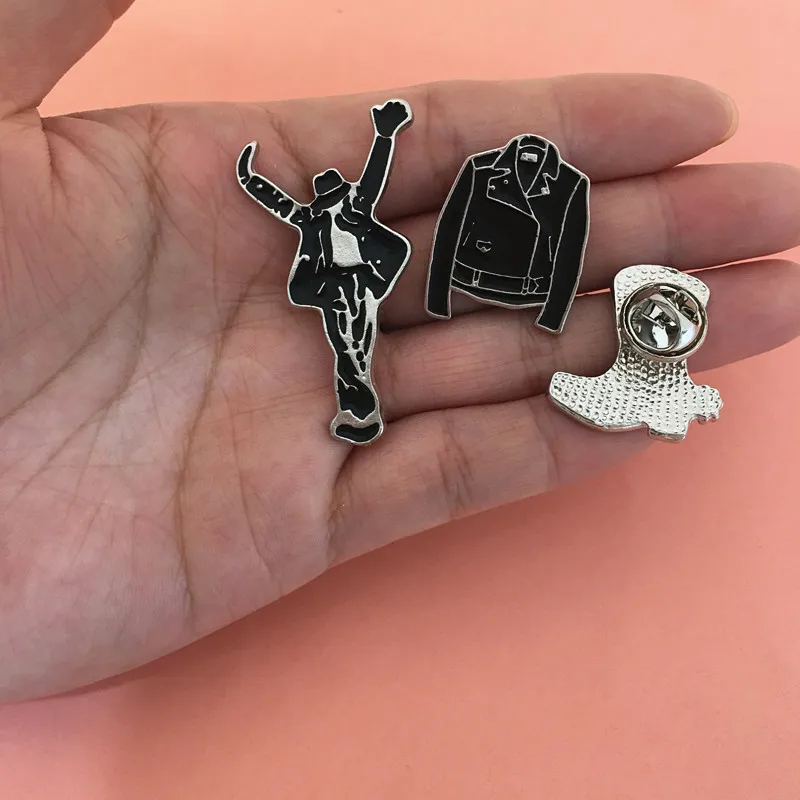Michael Style-related Metal Badges Spilla Brooches Pins Clothing Backpacks Personalized Diy Trendy Decorative Accessories