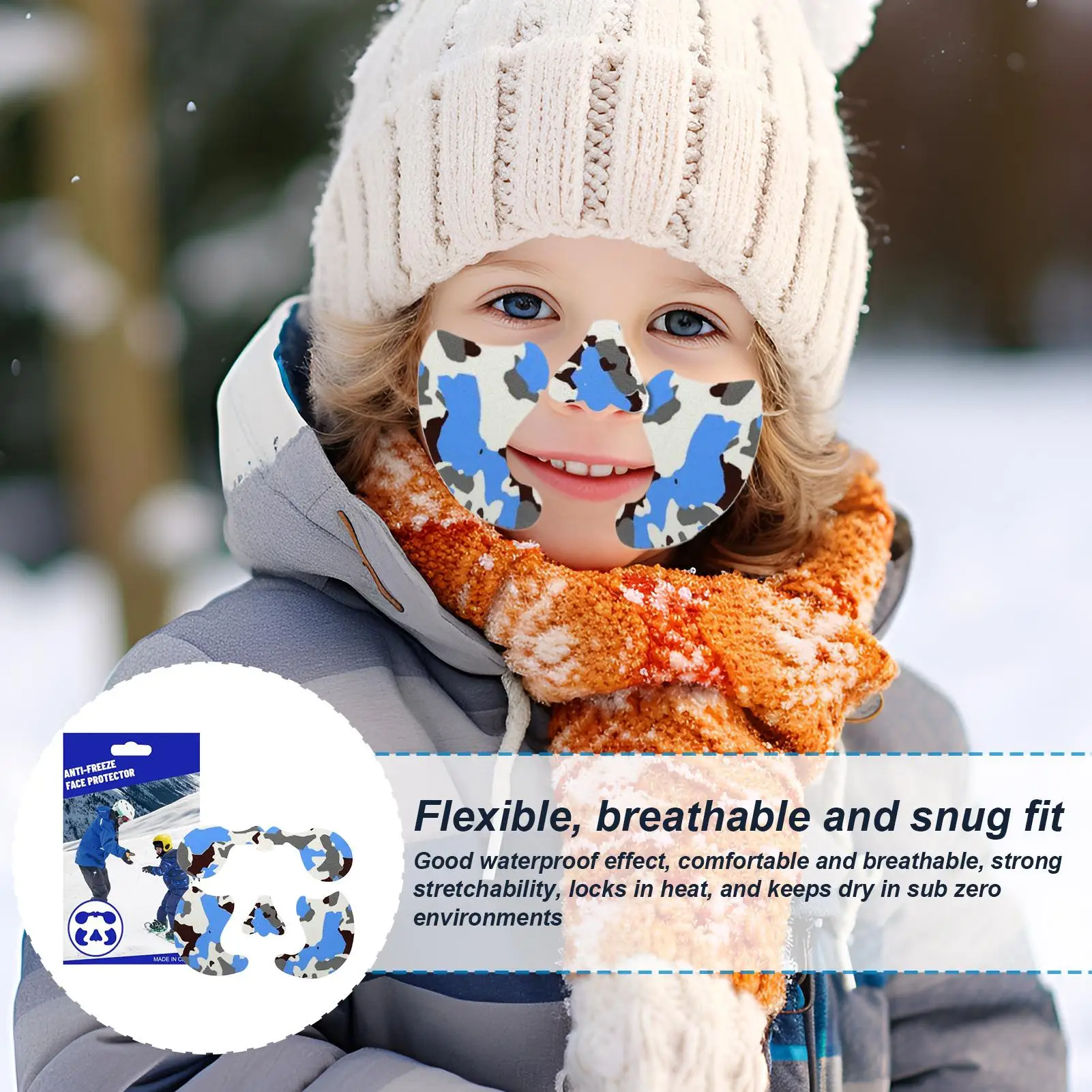 

Лыжный чехол для лица, дышащая защита от замерзания, защитные патчи для лица от холодной погоды для зимней подледной рыбалки, альпинизма