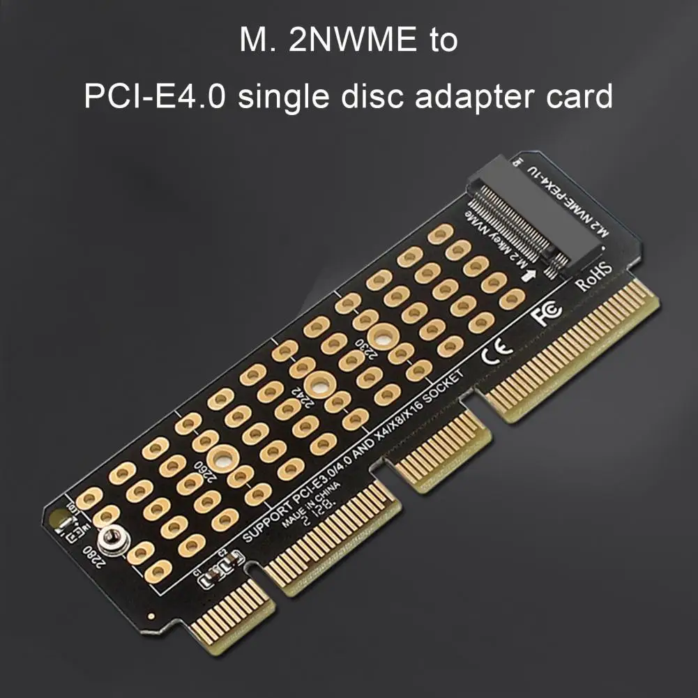 Tarjeta adaptadora M.2 Nvme de alta velocidad, accesorios de computadora, expansión Pcie4.0 con soporte para 2230/2242/2260/2280 M.2 para Nvme