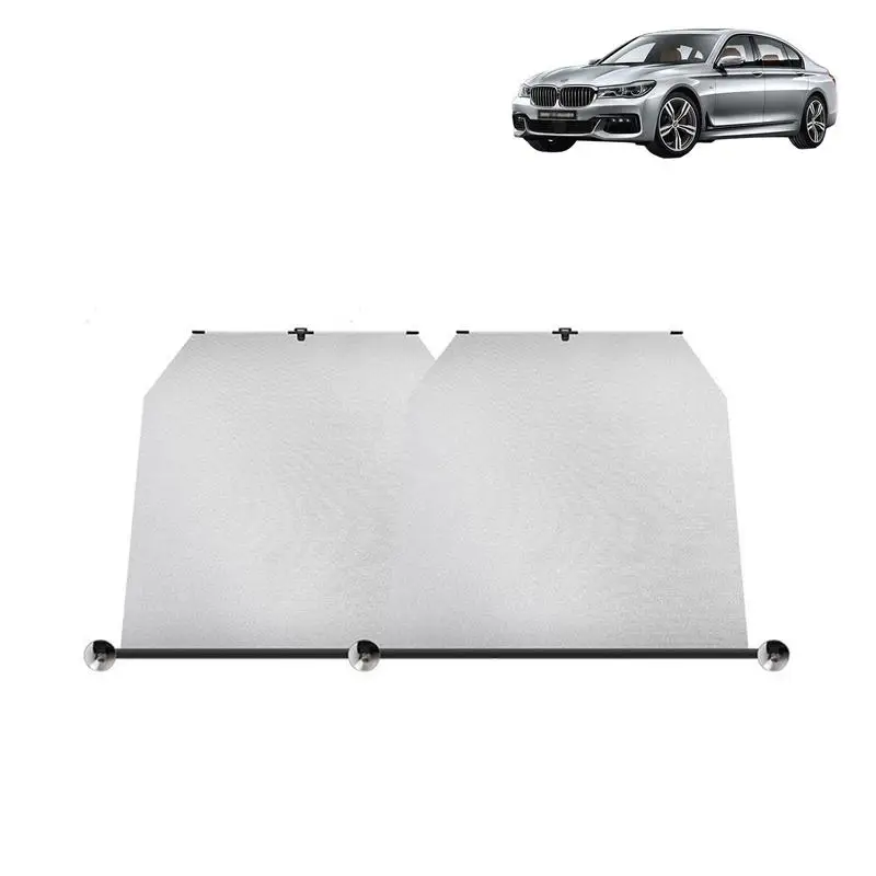 Retractable Sun Shade For Car Retractable Windshield Sun Shade For Car Length Adjustable Interior Sunshade With Hook Double Rod