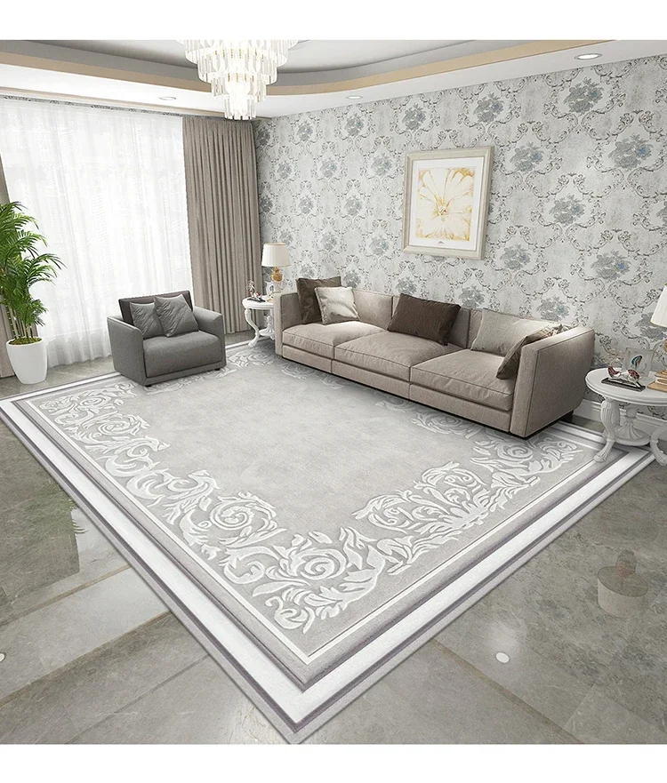 Wool living room bedroom European sofa Rectangular gray home cloakroom custom handmade carpet