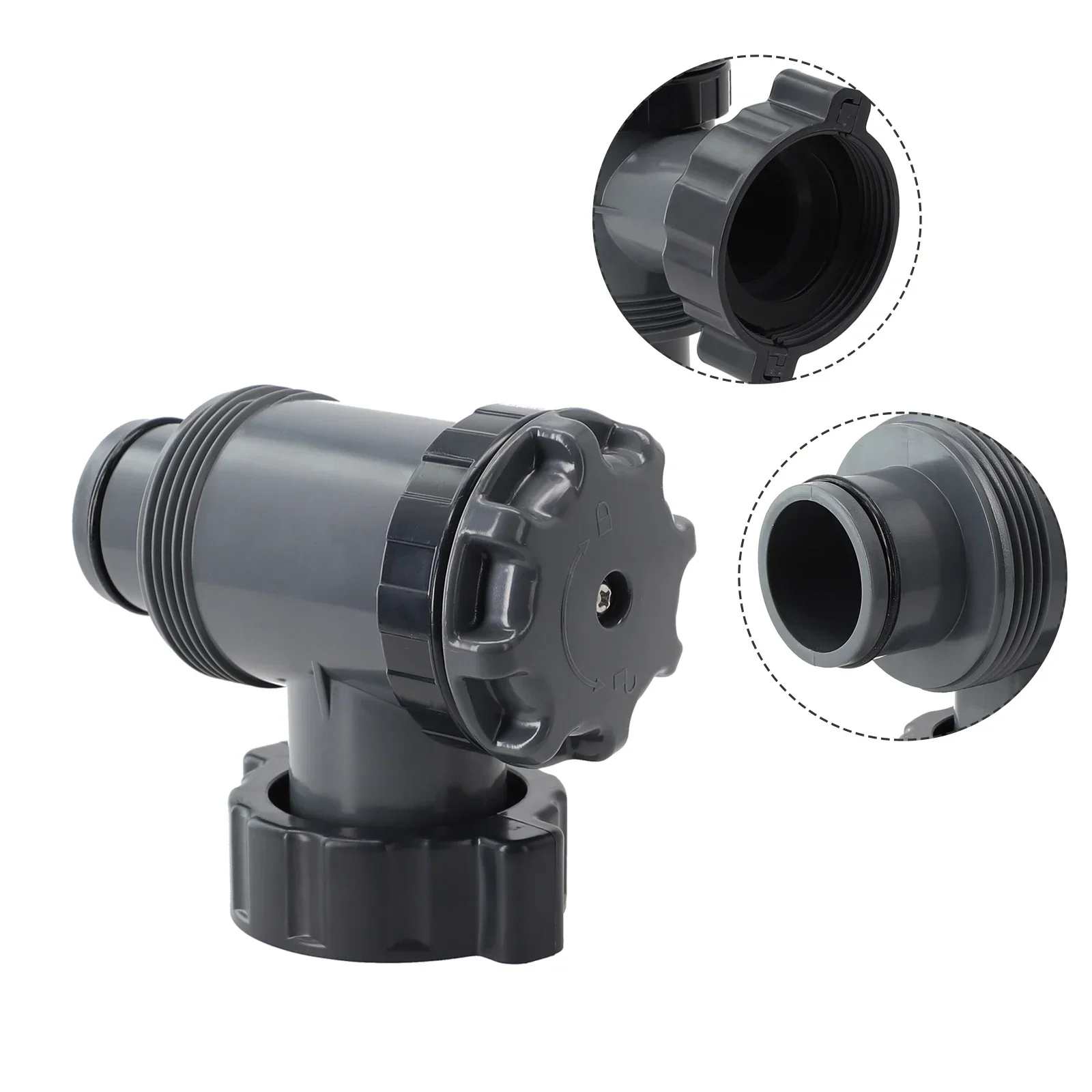 

Valve Plunger Valve Replace On Off 2-1/2" Threaded Connector 38 Compatible Filter Pump For 1-1/2" Diameter Hoses